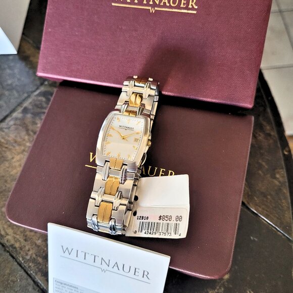 Wittnauer Unisex 12B10 Astor Swiss 2-Tone Dress Watch - Picture 7 of 7